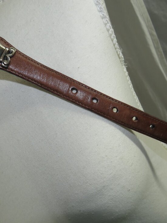 Vintage Brighton Western Concho Leather Belt • Tooled Metalwork • USA‑Made Arti main image 9